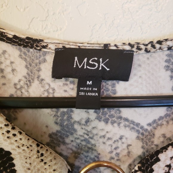 MSK Maxi Dress Snakeskin Print Sleeveless gold - Picture 3 of 10